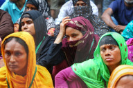 Garments Workers Protest Demanding Due Wages In Dhaka
