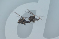 RAF Puma Farewell Flight in London, UK.