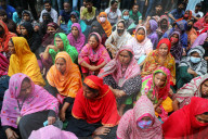 Garments Workers Protest Demanding Due Wages In Dhaka
