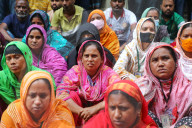 Garments Workers Protest Demanding Due Wages In Dhaka