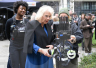 Queen Camilla visits TV set in London, UK.