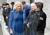 Queen Camilla visits TV set in London, UK.