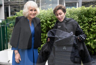 Queen Camilla visits TV set in London, UK.