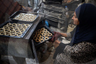 Palestinian Family Prepares Traditional Eid Cookies in Gaza City