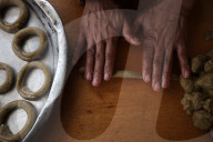 Palestinian Family Prepares Traditional Eid Cookies in Gaza City
