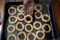 Palestinian Family Prepares Traditional Eid Cookies in Gaza City