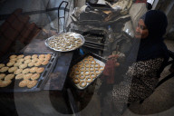 Palestinian Family Prepares Traditional Eid Cookies in Gaza City