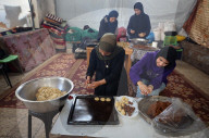 Palestinian Family Prepares Traditional Eid Cookies in Gaza City