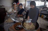 Palestinian Family Prepares Traditional Eid Cookies in Gaza City