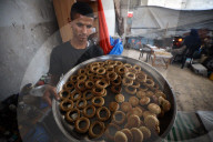 Palestinian Family Prepares Traditional Eid Cookies in Gaza City