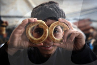 Palestinian Family Prepares Traditional Eid Cookies in Gaza City