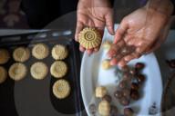 Palestinian Family Prepares Traditional Eid Cookies in Gaza City