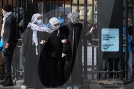 Pro-Palestine Student Protesters Block Entrance To University College London On 28 March 2025
