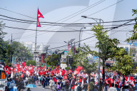 Socialist Alliance Party  Parade In Kathmandu, Nepal.