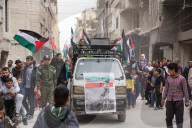 Activists In Yarmouk Camp Organize Solidarity Vigil For Gaza