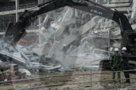 Rescue Operations In Bangkok's Collapsed Building Following A 7.7 Magnitude.