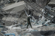 Rescue Operations In Bangkok's Collapsed Building Following A 7.7 Magnitude.