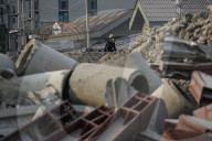 Rescue Operations In Bangkok's Collapsed Building Following A 7.7 Magnitude.