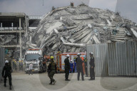 Rescue Operations In Bangkok's Collapsed Building Following A 7.7 Magnitude.