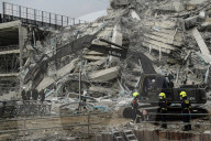 Rescue Operations In Bangkok's Collapsed Building Following A 7.7 Magnitude.
