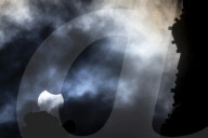 Partial Solar Eclipse Over The Temple Of The Sagrada Familia