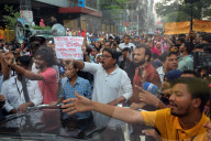 Workers Protest Demanding Unpaid Wages 