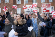 Demonstration Outside The U.S. Embassy In Copenhagen, Condemning U.S. Pressure On Greenland And Denmark.