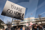 Demonstration Outside The U.S. Embassy In Copenhagen, Condemning U.S. Pressure On Greenland And Denmark.