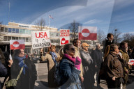 Demonstration Outside The U.S. Embassy In Copenhagen, Condemning U.S. Pressure On Greenland And Denmark.