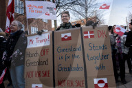 Demonstration Outside The U.S. Embassy In Copenhagen, Condemning U.S. Pressure On Greenland And Denmark.
