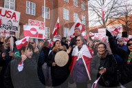Demonstration Outside The U.S. Embassy In Copenhagen, Condemning U.S. Pressure On Greenland And Denmark.