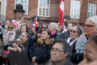 Demonstration Outside The U.S. Embassy In Copenhagen, Condemning U.S. Pressure On Greenland And Denmark.