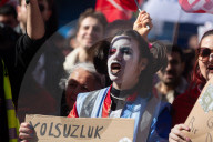 Protest Against Arrest Of Istanbul Mayor Ekrem Imamoglu In Duesseldorf