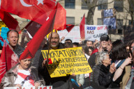 Protest Against Arrest Of Istanbul Mayor Ekrem Imamoglu In Duesseldorf