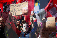 Protest Against Arrest Of Istanbul Mayor Ekrem Imamoglu In Duesseldorf