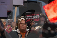Protest Against Arrest Of Istanbul Mayor Ekrem Imamoglu In Duesseldorf