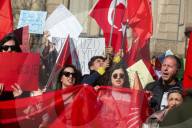 Protest Against Arrest Of Istanbul Mayor Ekrem Imamoglu In Duesseldorf