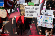 Protest Against Arrest Of Istanbul Mayor Ekrem Imamoglu In Duesseldorf