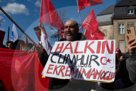 Protest Against Arrest Of Istanbul Mayor Ekrem Imamoglu In Duesseldorf