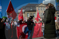 Protest Against Arrest Of Istanbul Mayor Ekrem Imamoglu In Duesseldorf
