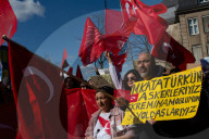 Protest Against Arrest Of Istanbul Mayor Ekrem Imamoglu In Duesseldorf