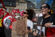 Protest Against Arrest Of Istanbul Mayor Ekrem Imamoglu In Duesseldorf