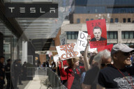 Tesla Protests Against Elon Musk And His Handling Of Government Employees Continue 