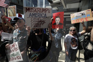 Tesla Protests Against Elon Musk And His Handling Of Government Employees Continue 