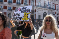 Demonstration In Madrid Against President Recep Tayyip Erdogan