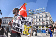 Demonstration In Madrid Against President Recep Tayyip Erdogan