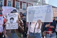 Demonstration In Madrid Against President Recep Tayyip Erdogan
