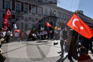 Demonstration In Madrid Against President Recep Tayyip Erdogan