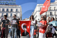 Demonstration In Madrid Against President Recep Tayyip Erdogan