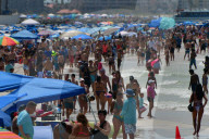 Tourists At Clearwater Beach In Florida